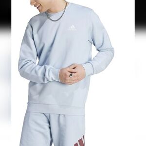 NWT ADIDAS Men sweatshirt feelcozy size small light blue